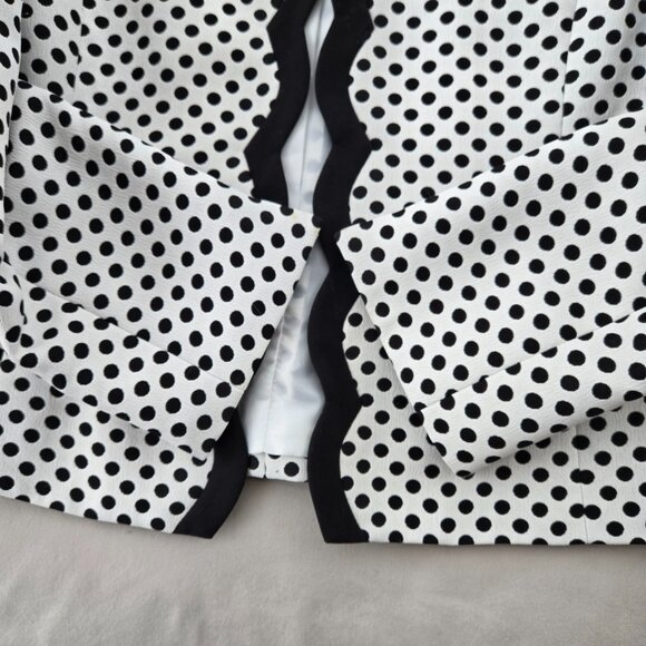 Tahari Black & White Polka Dot Jacket Size 14 - Picture 9 of 9